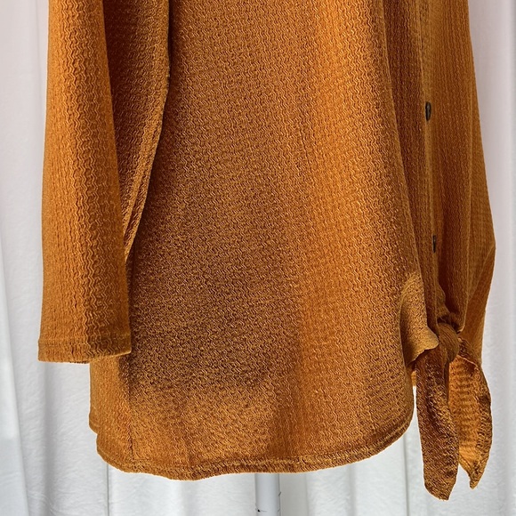 Set the Stage L Mustard Yellow Blouse - Picture 8 of 13